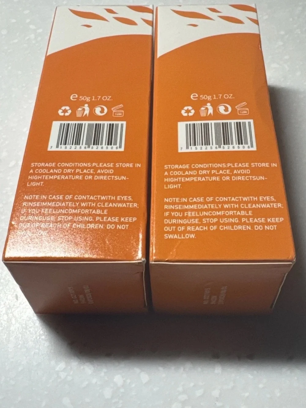 Orange Enzymes Exfoliating Brightening Gel Facial Scrub 50g 1.7 FL OZ 2 pack